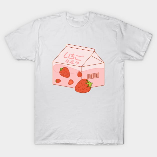 Strawberry milk carton T-Shirt by CozyEra